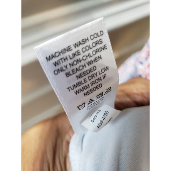 Maurices Dress Women Size X-L Blue Pink Boho Cold Shoulder Wrap Midi Belted - Picture 13 of 16